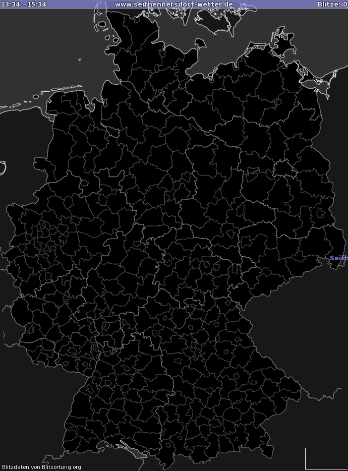 Carte de la foudre Allemagne 03/08/2020 15:04:20
